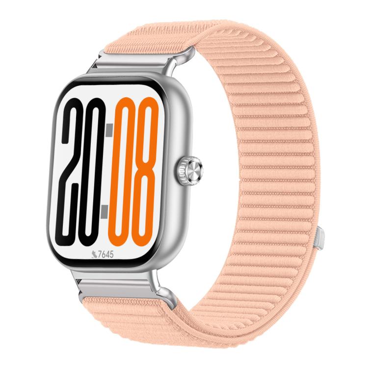 Woven Nylon Hook And Loop Fastener Metal Interface Watch Band, For Honor Watch X5