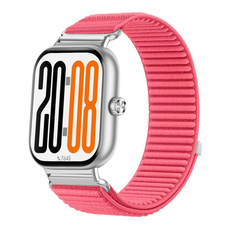 Woven Nylon Hook And Loop Fastener Metal Interface Watch Band, For Honor Watch X5