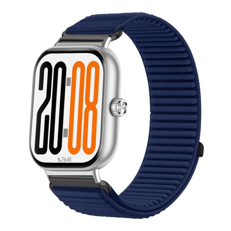Woven Nylon Hook And Loop Fastener Metal Interface Watch Band, For Honor Watch X5