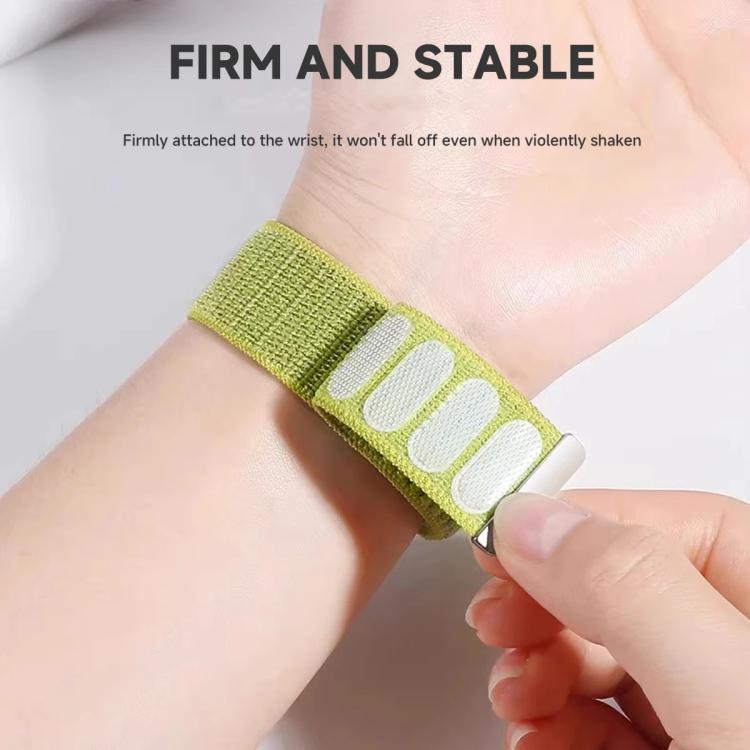 Woven Nylon Hook And Loop Fastener Metal Interface Watch Band, For Honor Watch X5