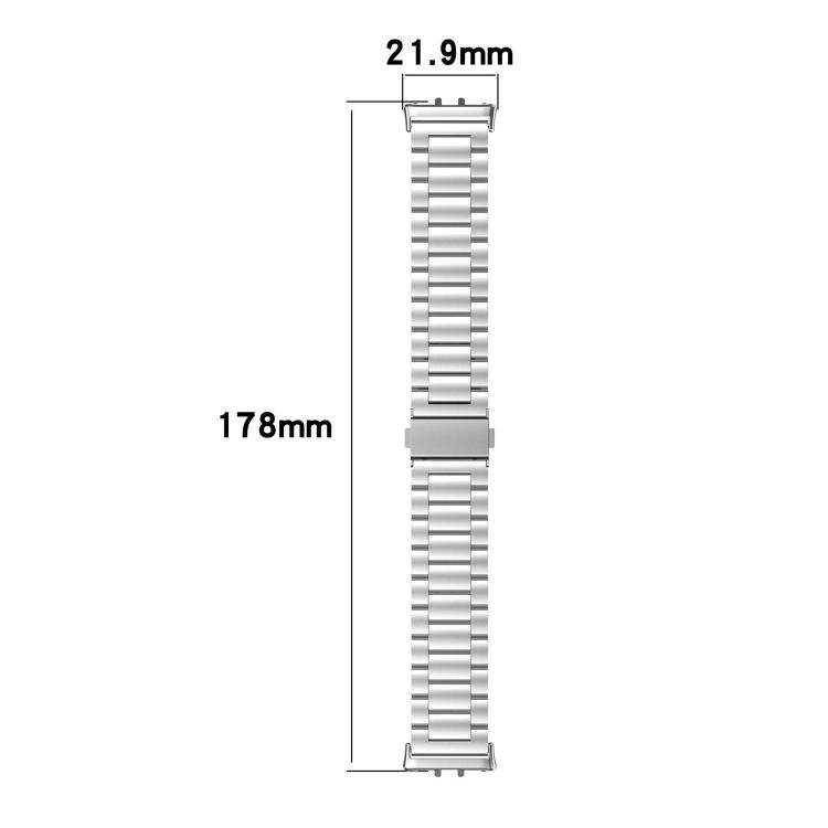 Three Beads Buckle Stainless Steel Watch Band, For Honor Watch X5