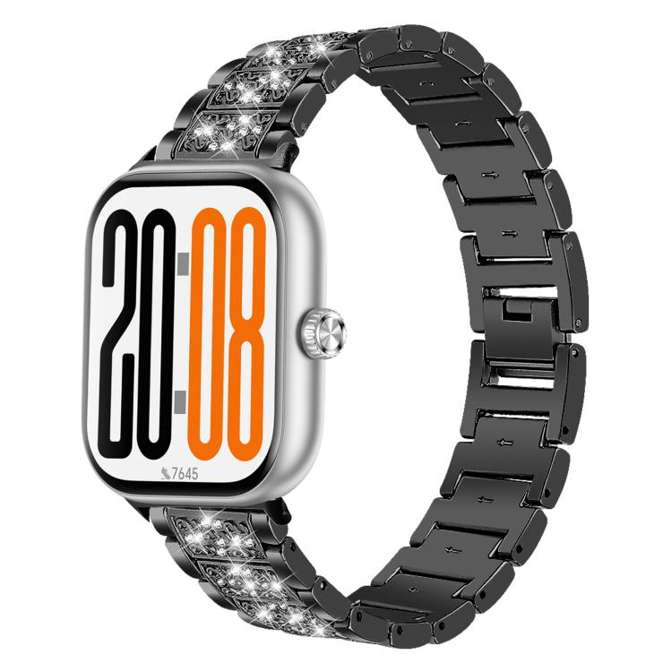Three Beads Diamond Stainless Steel Watch Band, For Honor Watch X5