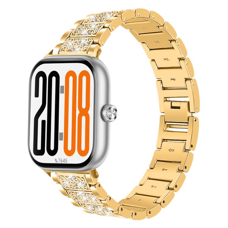Three Beads Diamond Stainless Steel Watch Band, For Honor Watch X5
