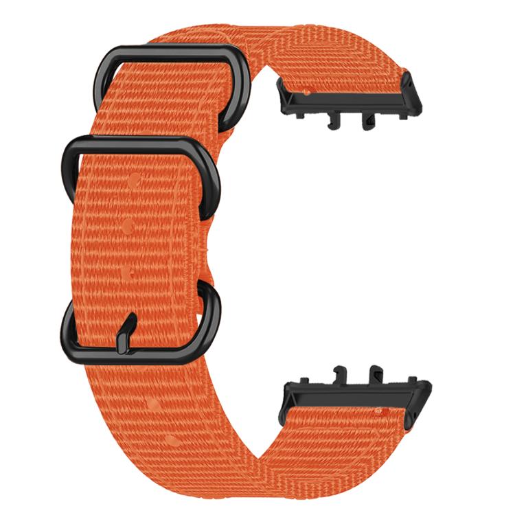 Three Ring Buckle Woven Fabric Nylon Watch Band, For Honor Watch X5