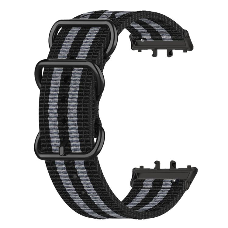 Three Ring Buckle Woven Fabric Nylon Watch Band, For Honor Watch X5