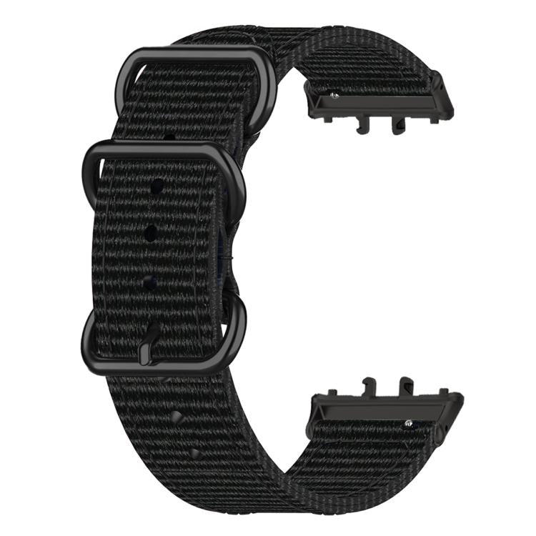 Three Ring Buckle Woven Fabric Nylon Watch Band, For Honor Watch X5