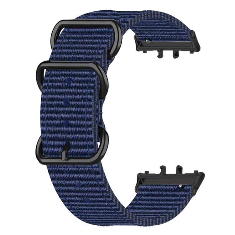 Three Ring Buckle Woven Fabric Nylon Watch Band, For Honor Watch X5