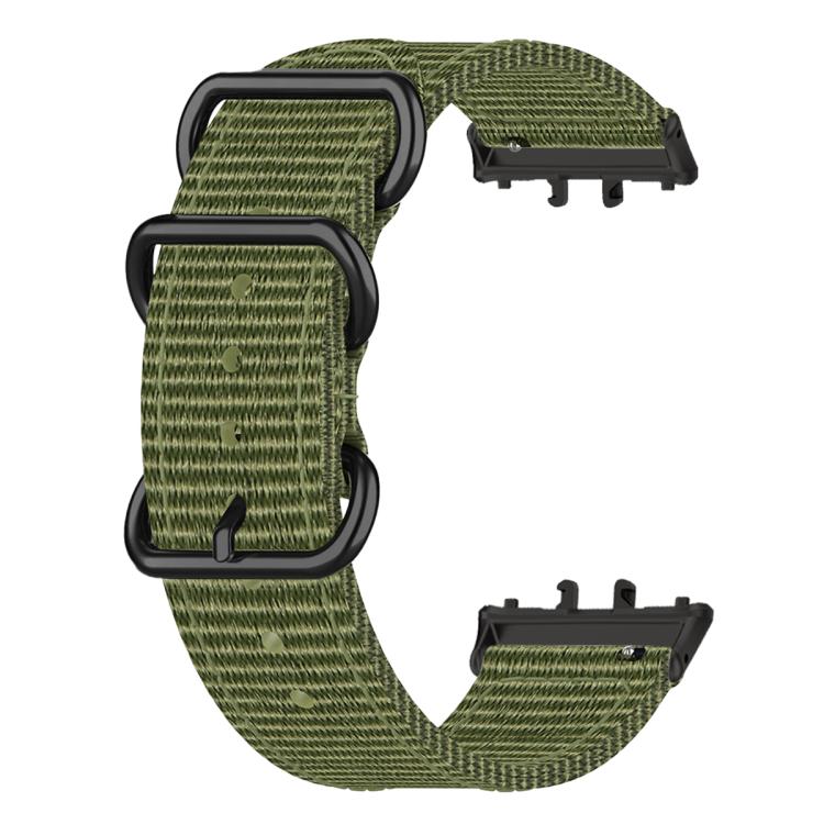 Three Ring Buckle Woven Fabric Nylon Watch Band, For Honor Watch X5