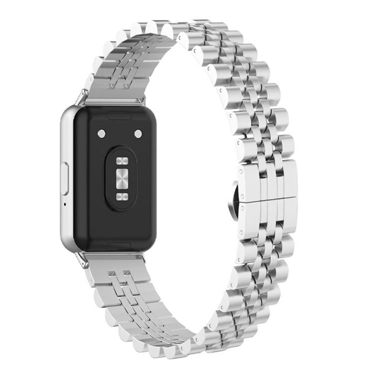Semicircle Five Beads Butterfly Clasp Stainless Steel Watch Band, For Honor Watch X5