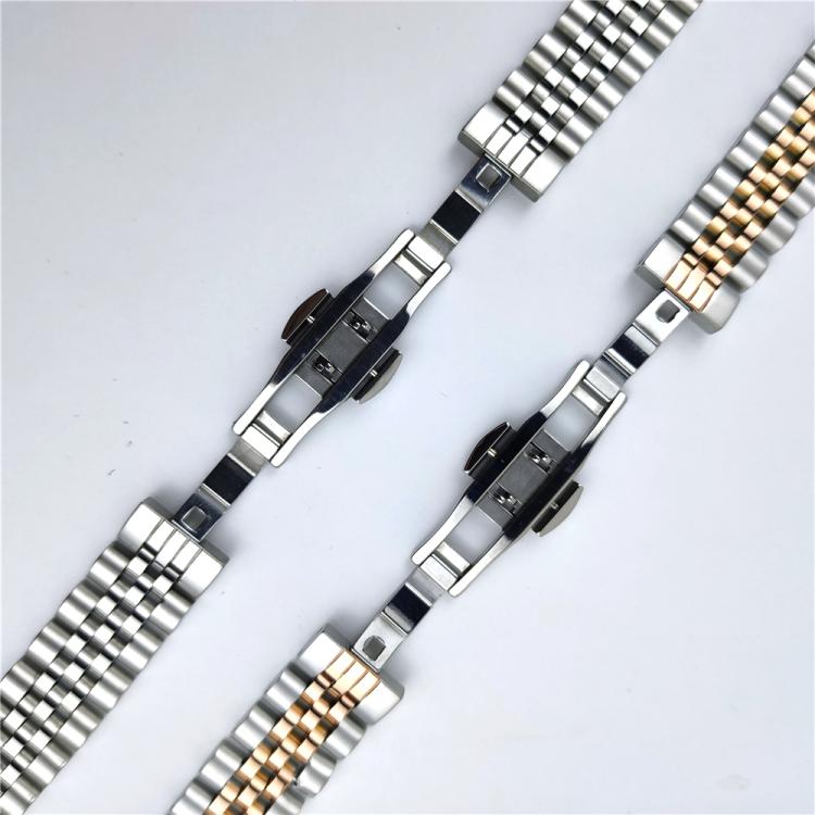 Semicircle Five Beads Butterfly Clasp Stainless Steel Watch Band, For Honor Watch X5