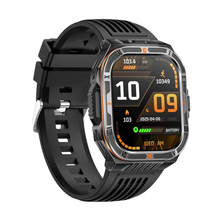 HT38 2.01 inch IPS Square Screen Smart Sports Watch Supports Bluetooth Call, Health Monitoring, LED Flashlight