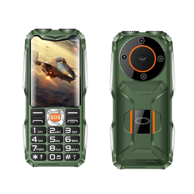 H5000 Elder Rugged Phone, 4000mAh Battery, 2.8 inch, 21 Keys, Network: 2G, LED Flashlight, FM, Dual SIM, EU Plug