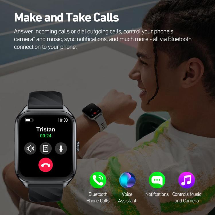 Zeblaze GTS 4 1.94 inch AMOLED Screen IP68 Waterproof Sports Fitness Smart Watch