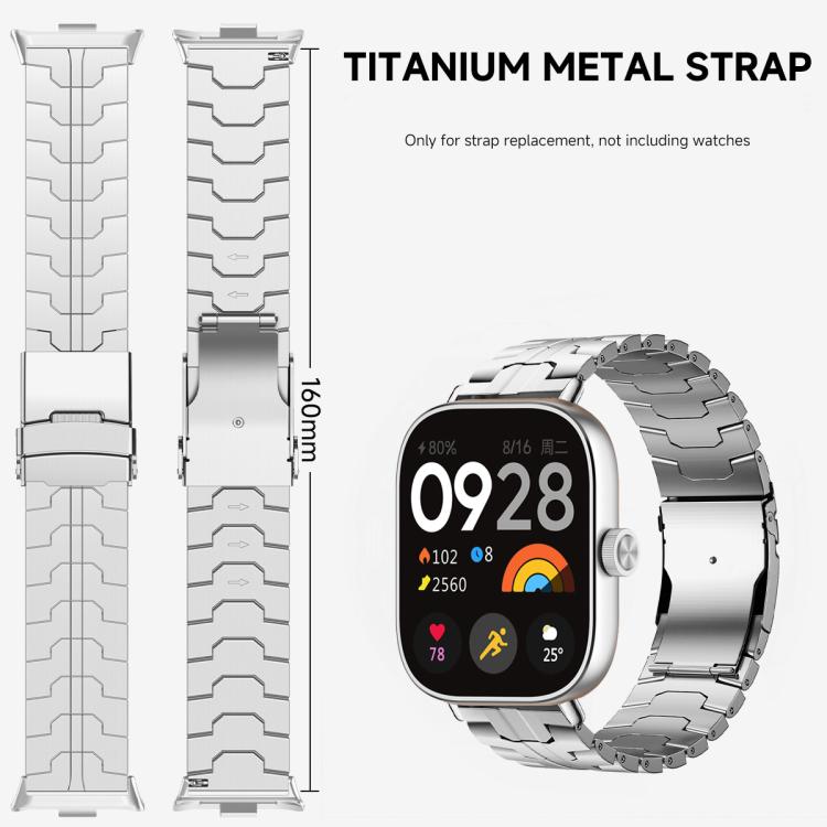 Split Safety Buckle Titanium Alloy Watch Band, For Redmi Watch6/5/4/Xiaomi Band 9 Pro/8 Pro