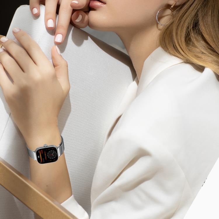 Magnetic Parachute Milanese Stainless Steel Watch Band, For Redmi Watch6/5/4/Xiaomi Band 9 Pro/8 Pro