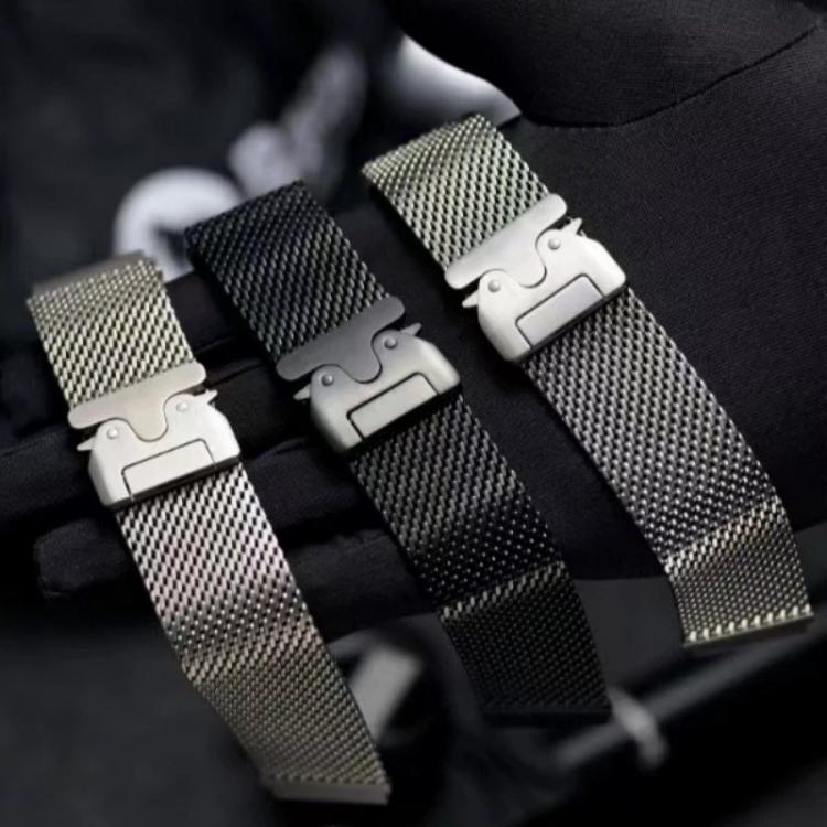 Magnetic Parachute Milanese Stainless Steel Watch Band, For Redmi Watch6/5/4/Xiaomi Band 9 Pro/8 Pro