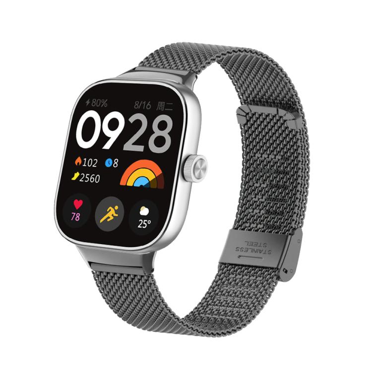 Fine Mesh Buckle Metal Stainless Steel Watch Band, For Xiaomi Band 10 Pro / Redmi Watch 6 / 5