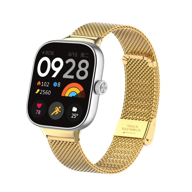 Fine Mesh Buckle Metal Stainless Steel Watch Band, For Xiaomi Band 10 Pro / Redmi Watch 6 / 5