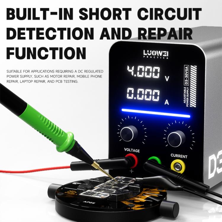 LUOWEI D3 30V / 5A Regulated Adjustable Digital DC Power Supply, EU Plug, US Plug