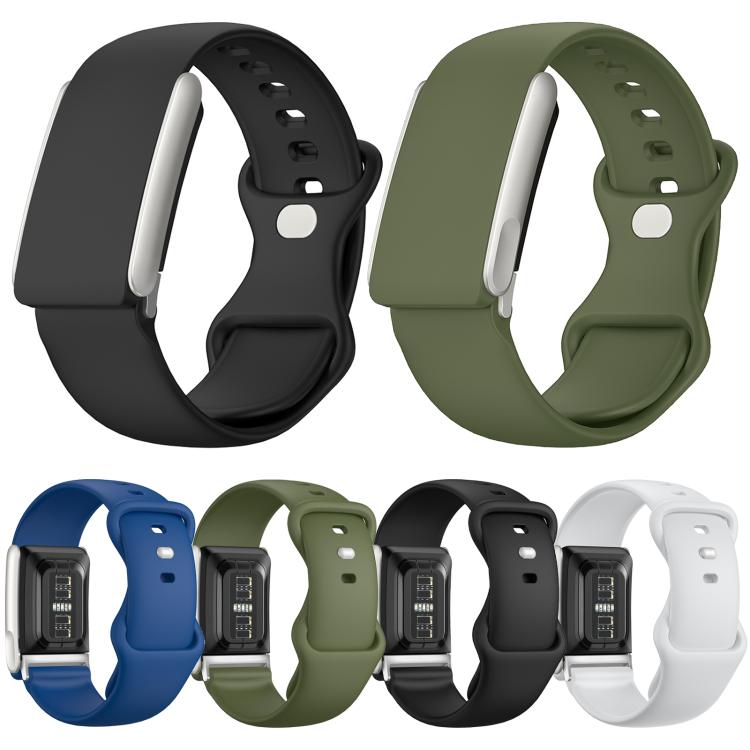 Solid Color Butterfly Buckle Silicone Watch Band, For WHOOP 5.0 Electrocardiogram, For WHOOP 5.0 Regular