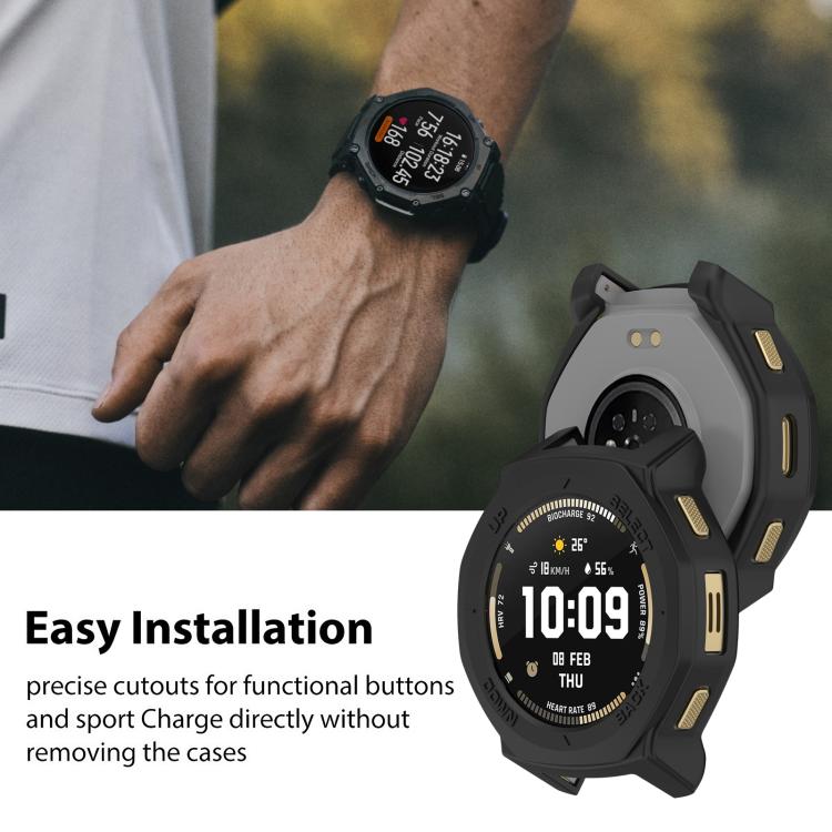 xDfind Half Coverage Hollow TPU Watch Protective Cover, For Amazfit T-Rex 3 Pro 44mm, For Amazfit T-Rex 3 Pro 48mm