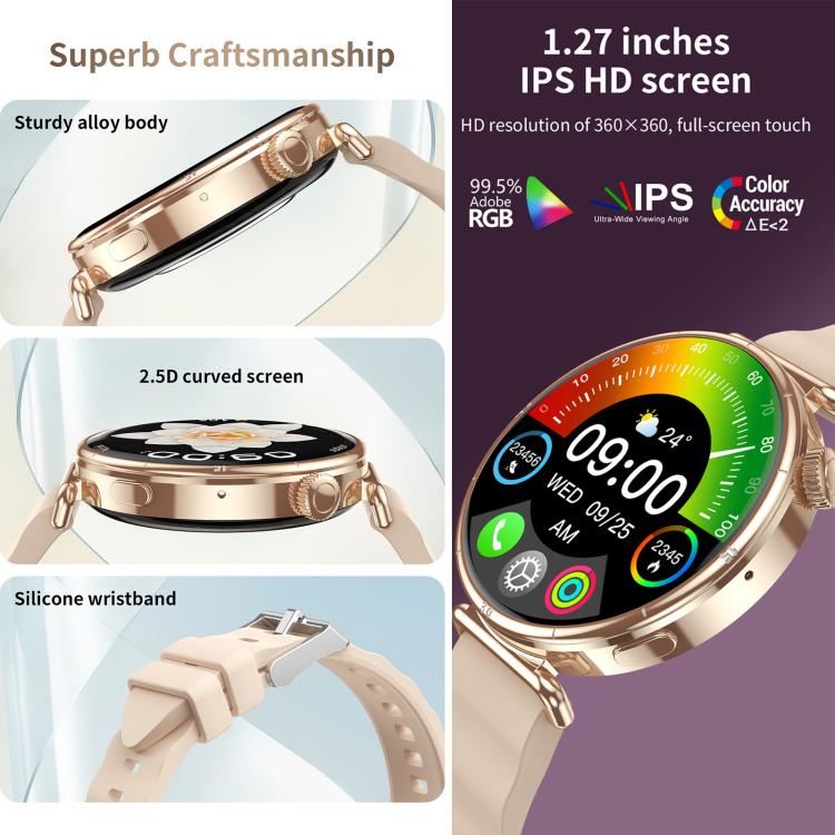 CY37 1.27 inch HD Screen Sports Smart Watch Supports Bluetooth Call / Heart Rate / Pressure / Sleep Monitoring, Pink, Black, Purple