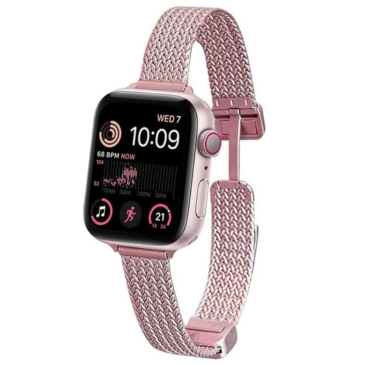 xDfind Wheat Ear Magnetic Buckle Stainless Steel Watch Band, For Apple Watch 42 / 44 / 45 / 46 / 49mm, For Apple Watch 38 / 40 / 41 / S10 42mm