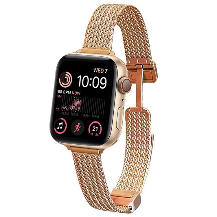 xDfind Wheat Ear Magnetic Buckle Stainless Steel Watch Band, For Apple Watch 42 / 44 / 45 / 46 / 49mm, For Apple Watch 38 / 40 / 41 / S10 42mm