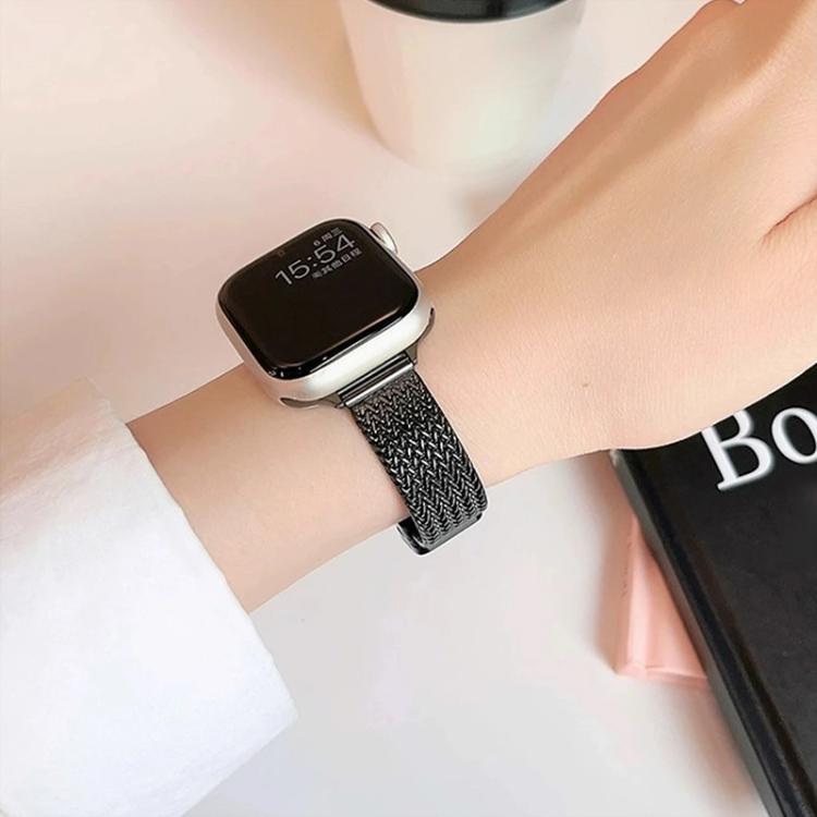 xDfind Wheat Ear Magnetic Buckle Stainless Steel Watch Band, For Apple Watch 42 / 44 / 45 / 46 / 49mm, For Apple Watch 38 / 40 / 41 / S10 42mm