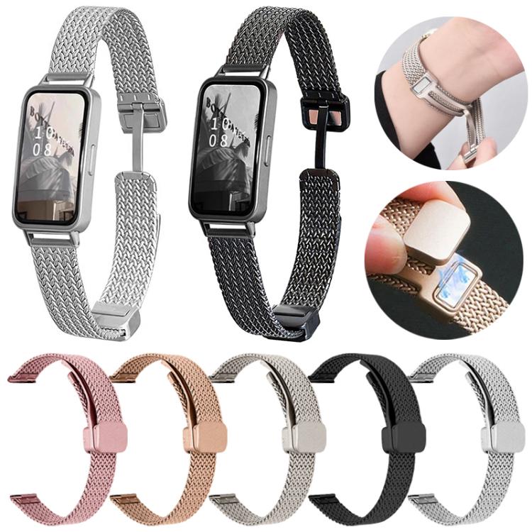 xDfind Wheat Ear Magnetic Buckle Stainless Steel Watch Band, For Huawei Watch Fit4 Pro / Fit4 / Fit3, For Huawei Band 10 / 9 / 8