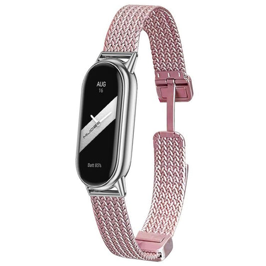 xDfind Wheat Ear Magnetic Buckle Stainless Steel Watch Band, For Xiaomi Smart Band 11 / 10 / 9 / 8, For Xiaomi Band 10 Pro / 9 Pro / Redmi Watch 6