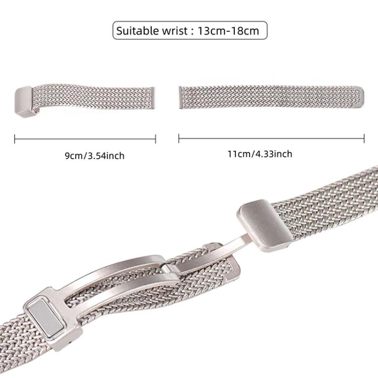 xDfind Wheat Ear Magnetic Buckle Stainless Steel Watch Band, For Xiaomi Band 10 Pro / 9 Pro / Redmi Watch 6, For Xiaomi Smart Band 10 / 9 / 8 NFC
