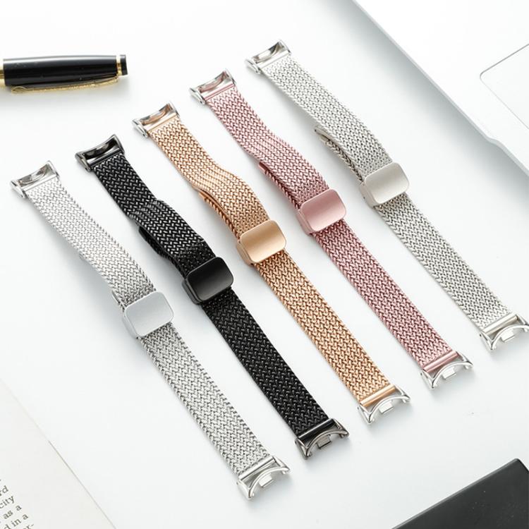 xDfind Wheat Ear Magnetic Buckle Stainless Steel Watch Band, For Xiaomi Band 10 Pro / 9 Pro / Redmi Watch 6, For Xiaomi Smart Band 10 / 9 / 8 NFC