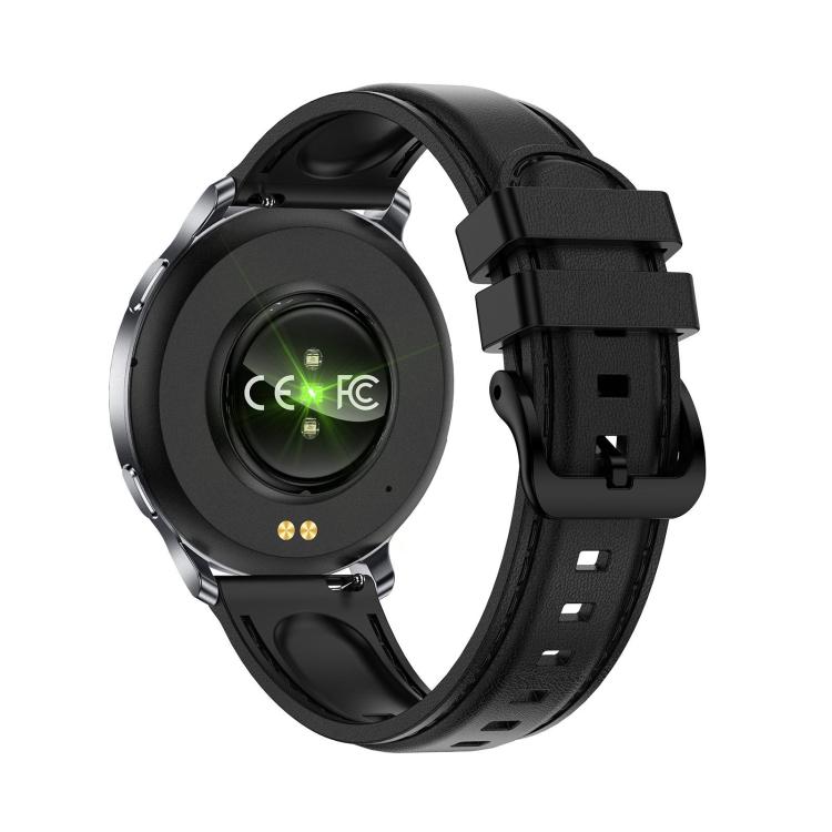 HT39 1.32 inch Ultra-thin Sports Smart Watch Supports Bluetooth Call / Heart Rate / Pressure / Sleep Monitoring, Black, Pale Gold