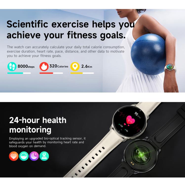HT39 1.32 inch Ultra-thin Sports Smart Watch Supports Bluetooth Call / Heart Rate / Pressure / Sleep Monitoring, Black, Pale Gold