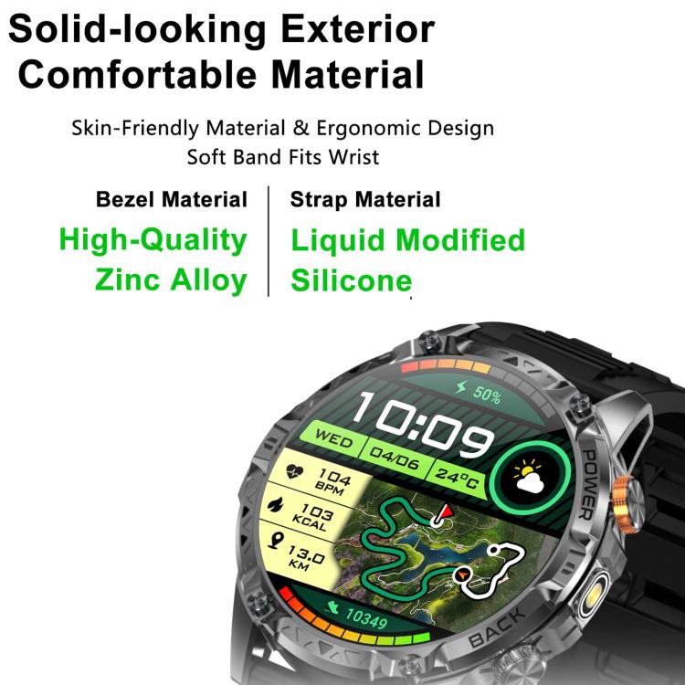 YK16 1.7 inch Sports Smart Watch Supports Heart Rate / Sleep Monitoring
