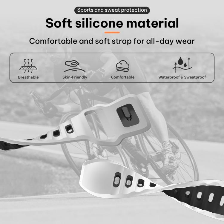 xDfind Flat-head Dual-color Silicone Watch Band, For Fitbit Versa 4 / 3 / Sense2 / 1