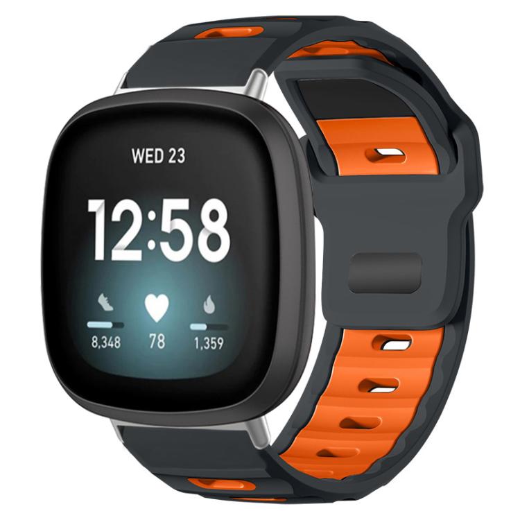 xDfind Flat-head Dual-color Silicone Watch Band, For Fitbit Versa 4 / 3 / Sense2 / 1