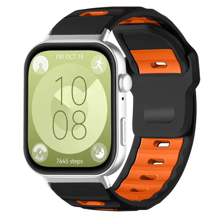 xDfind Flat-head Dual-color Silicone Watch Band, For Huawei Watch Fit4 Pro / Fit4 / Fit3