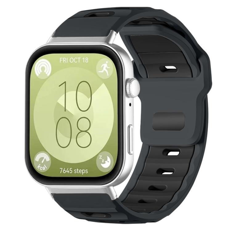 xDfind Flat-head Dual-color Silicone Watch Band, For Huawei Watch Fit4 Pro / Fit4 / Fit3