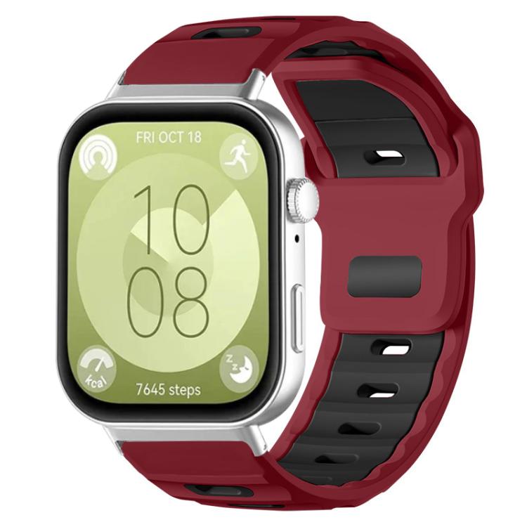 xDfind Flat-head Dual-color Silicone Watch Band, For Huawei Watch Fit4 Pro / Fit4 / Fit3