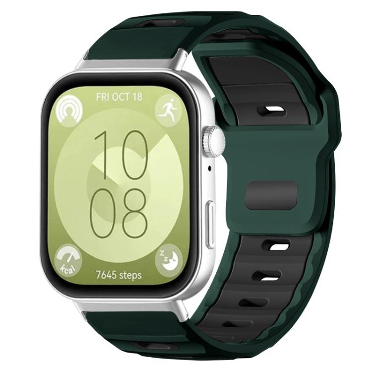 xDfind Flat-head Dual-color Silicone Watch Band, For Huawei Watch Fit4 Pro / Fit4 / Fit3