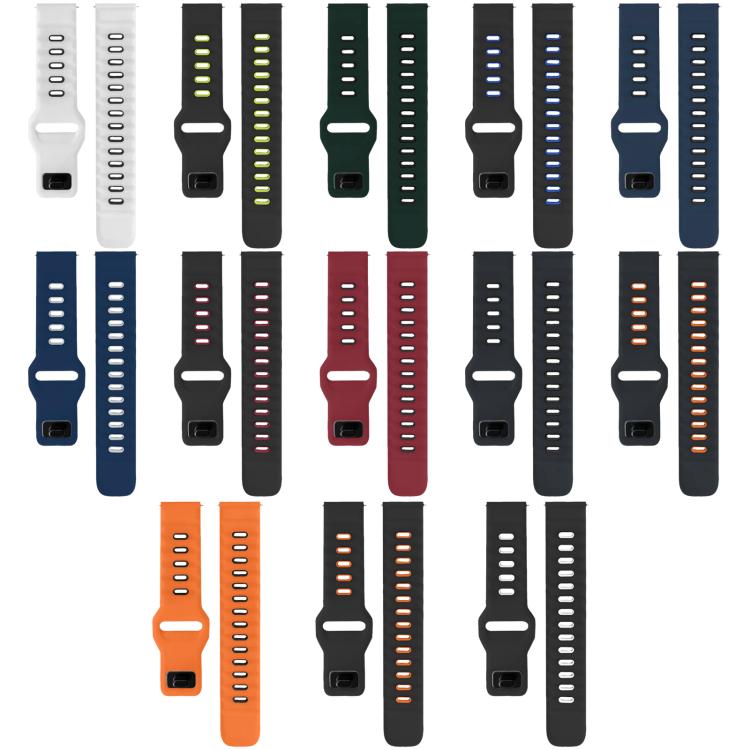 xDfind Flat-head Dual-color Silicone Watch Band, For Xiaomi Band 10 Pro / 9 Pro / Redmi Watch 6, For Redmi Watch 3 Active / Watch 3 Lite, For Redmi Watch 3