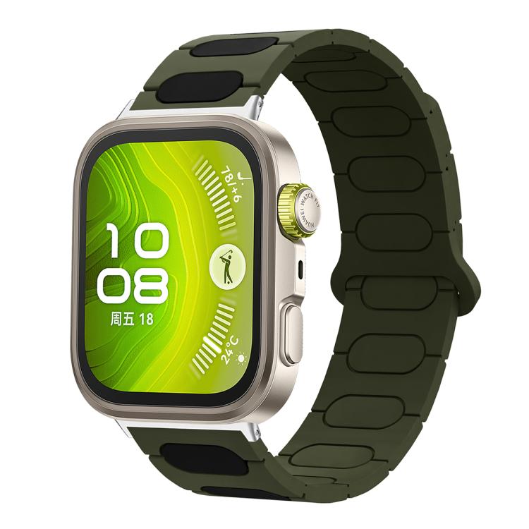 Oval Magnetic Silicone Watch Band, For Huawei Watch Fit4 / Fit4 Pro / Fit3
