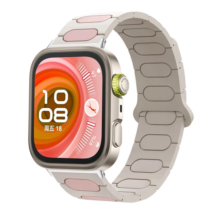 Oval Magnetic Silicone Watch Band, For Huawei Watch Fit4 / Fit4 Pro / Fit3
