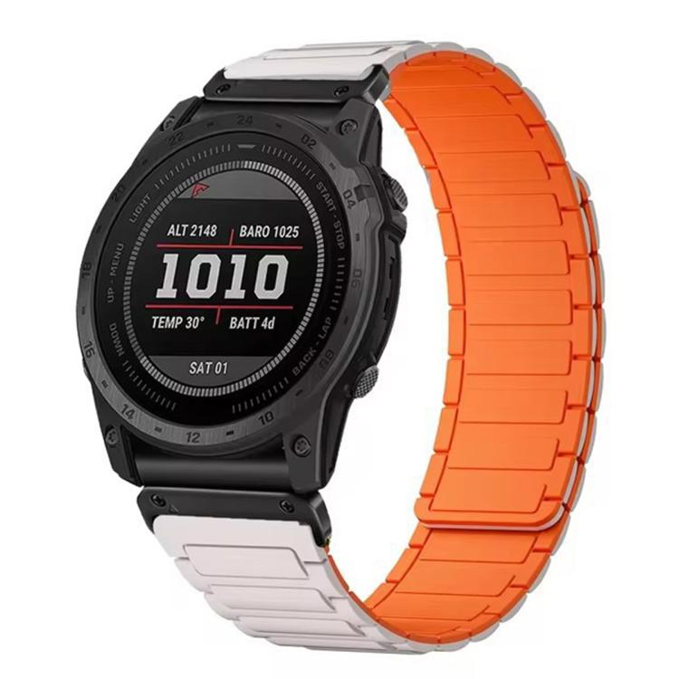 Three Beads Magnetic Silicone Watch Band, For Garmin 26mm, For Garmin 22mm, For Garmin 20mm