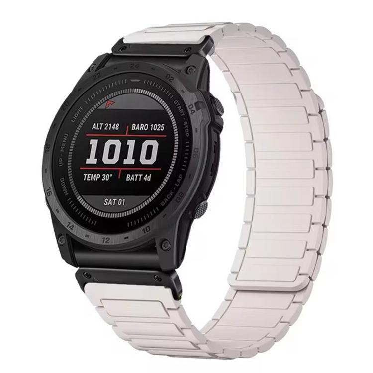 Three Beads Magnetic Silicone Watch Band, For Garmin 26mm, For Garmin 22mm, For Garmin 20mm
