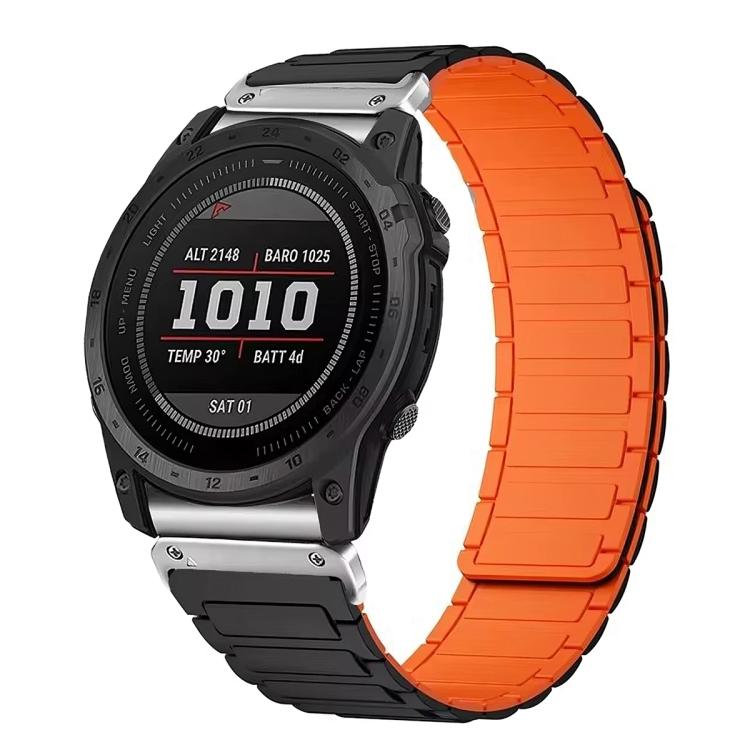 Three Beads Magnetic Silicone Watch Band, For Garmin 26mm, For Garmin 22mm, For Garmin 20mm