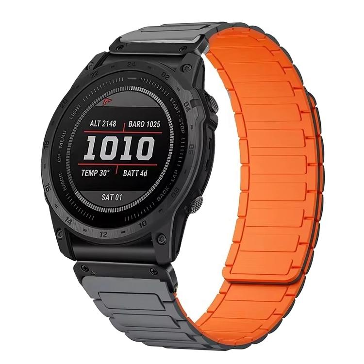 Three Beads Magnetic Silicone Watch Band, For Garmin 26mm, For Garmin 22mm, For Garmin 20mm