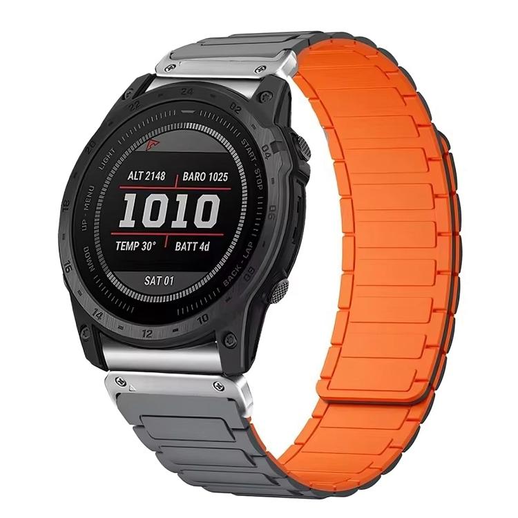 Three Beads Magnetic Silicone Watch Band, For Garmin 26mm, For Garmin 22mm, For Garmin 20mm